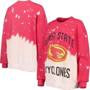 Iowa State Cyclones Twice As Nice Faded Dip-Dye Pullover sweatshirt S